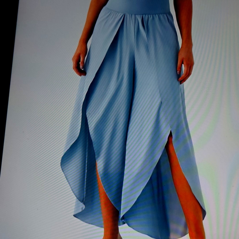 2X.     HALARA  BREEZEFUL POCKET PALAZZO FLOWY RUFFLE WIDE LEG DANCE PANTS
